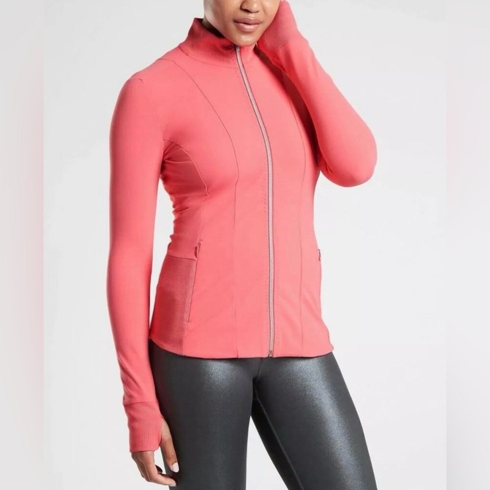 Athleta NWT Coral Zip-Front Active Shanti Jacket Size XS